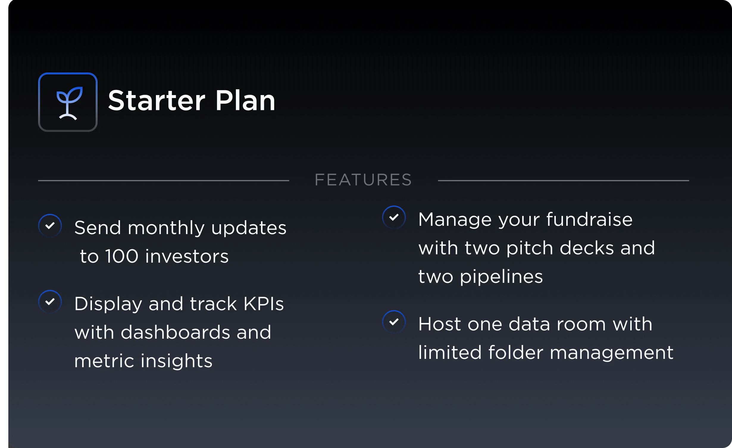 Visible Starter Plan Features