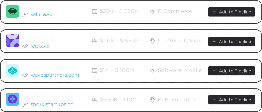 Find Investors Who Fund Companies Like Yours