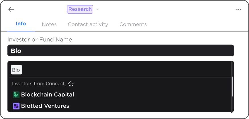 Add Investors From Your Pipeline