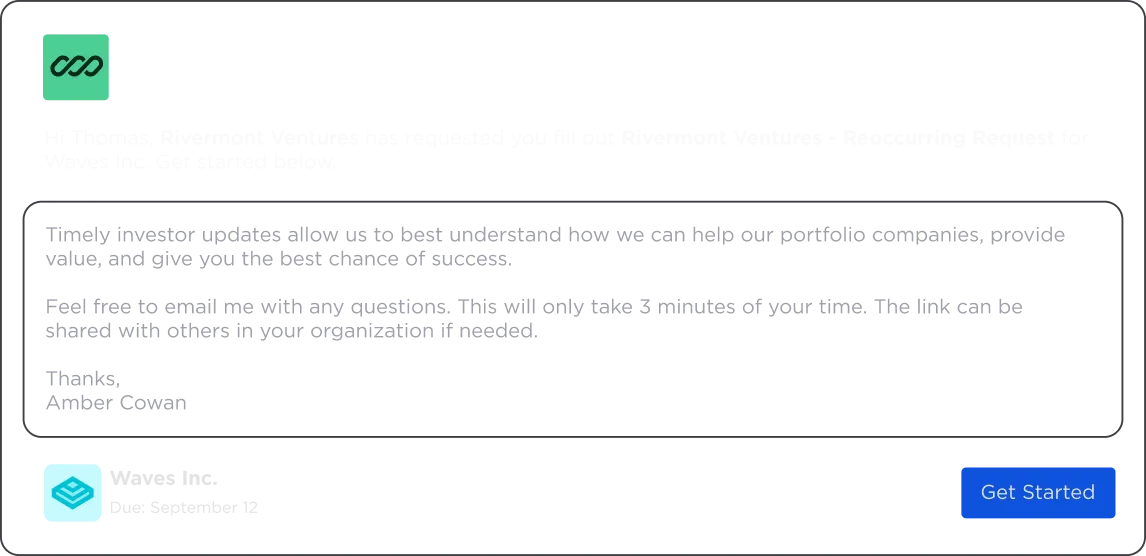 Founders Respond Through a Secure Link, No Account Needed